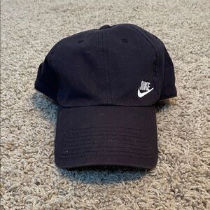 Nike Black Cap with White Logo